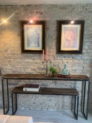 Konsola industrialna. Zestaw konsoli. Oryginalne stare deski.