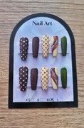 Zestaw Press On Nails Rękodzieło - Kropki. Jesienne. Rozmiar M