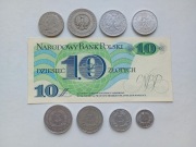 ZESTAW MONET I BANKNOT 10ZŁ