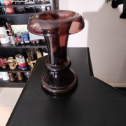 Stary barwiony wazon z kapeluszem huta ząbkowice PRL 