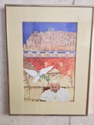 Malowane na szkle Jan Paweł II 