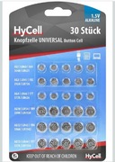 Zestaw 30 baterii guzikowych HyCell