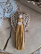 Aniołek Anioł stróż makrama zawieszka 