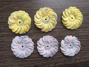 Kwiatki kolorowe na szydełku kordonek zestaw 