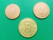 ŁOTWA - Zestaw 3 monet santimu każda inna 1 2 5 2007 2008 L12