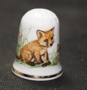 Naparstek Kolekcjonerski Porcelanowy lis