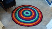 Dywan okrągły rękodzieło, 144 cm