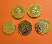 KAZACHSTAN 100 tenge, 2022, seria SKARBY STEPU , KOMPLET 5 MONET