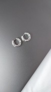 Modne srebrne kolczyki DeeZee koła o designerskim kształcie
