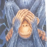 niebieski  krawat vintage D'em Crazy made in U.S.A.