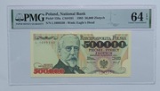 500000 złotych 1993 rok seria L wysoka nota PMG 64 EPQ Sienkiewicz