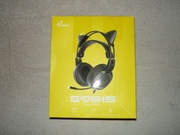 Słuchawki nauszne gamingowe Somic z kocimi uszami