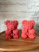 Świeca sojowa duży miś z różyczek H&F Harmony Flame 