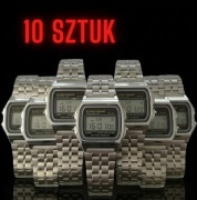 PAKIET HURT 10 SZTUK ZEGAREK CYFROWY RETRO ELEKTRONICZNY STALOWY