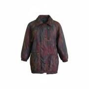 Kurtka damska vintage 90s przejściowa oversize unikatowy wzór XL 