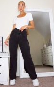  Spodnie mom jeans czarne PrettyLittleThing