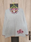 337. Szara bluzka góra od piżamy długi rękaw rozmiar L/XL