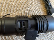 Duża, mocna latarka Alonefire, powerbank usb-c