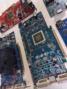 Karty graficzne 5szt. Na części, niekompletne.