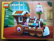 LEGO 40777 - Seria okolicznościowa: Ozdoba z piernikowym pociągiem - NOWE