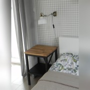 Drewniany stalowy stolik nocny szafka nocna 40x40