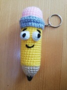 Breloczek ołówek szydełko szkoła dzień nauczyciela