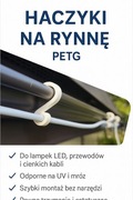 Haczyki  na rynnę z okrągłym rantem 15mm - 12mm KOLORY – 90 SZT