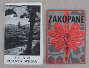 1026 Zestaw 2 map : Plan Miasta Wilna Zakopane Plan Miasta 