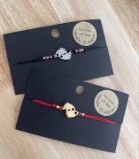 Bransoletka regulowana na sznurku stopki