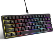 Kompaktowa klawiatura przewodowa 60% 61 klawiszy Podświetlenie RGB mini