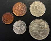 Australia x 5, 1982+, zestaw monet