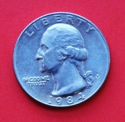 25  Centów  1984  P  -     USA    Mennica P    stan !!