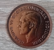 Anglia, 1 Penny 1939, Jerzy VI  -  KOPIA