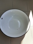 Oryginalna Miednica emaliowana PRL lata 60 te Miska Atest .Logo