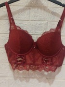 Bordowy biustonosz gorset 75A