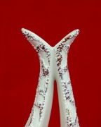 Podwójny wazon porcelanowy EE, Z.Buksowicz, „Steatyt”, Vintage PRL, lata 60