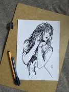  Rysunek: dziewczyna - cienk. blok t. A4 250  g/m2
