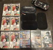 Zestaw gier PSP + 5 etui | FIFA 10, Yu-Gi-Oh! | komplet 9 pudełek