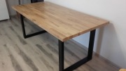Stół loft blat debowy 190/90/78