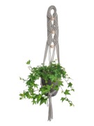 Kwietnik ze sznurka bawełna BOHO, KSB-03 szary