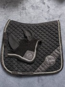 Zestaw eskadron brązowy Platinum czaprak dl ujezdzeniowy full nauszniki