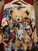 Bluzka damska elegancka Włoska z kaszmirem roz.46-48