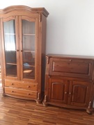 Stylowy komplet mebli drewnianych (3 szt) + gratis