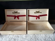 Zestaw koszyków ratunkowych drewno pudełka kokarda czerwona ratunkowy