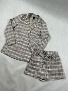Damski set komplet zestaw elegancki marynarka i spodenki w kratę piękne