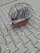 Koszyk wiklinowy dla psa na bagażnik 