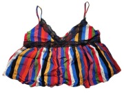 Nowa kolorowa bluzka w paski ZARA trf 36,S koronka