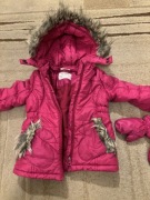 Kurtka zimowa Coccodrillo 86 z Kapturem i rękawiczki