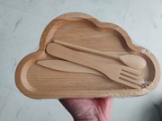 Deska chmurka + zestaw sztućców 