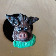 Magnes na lodówkę handmade Dzik